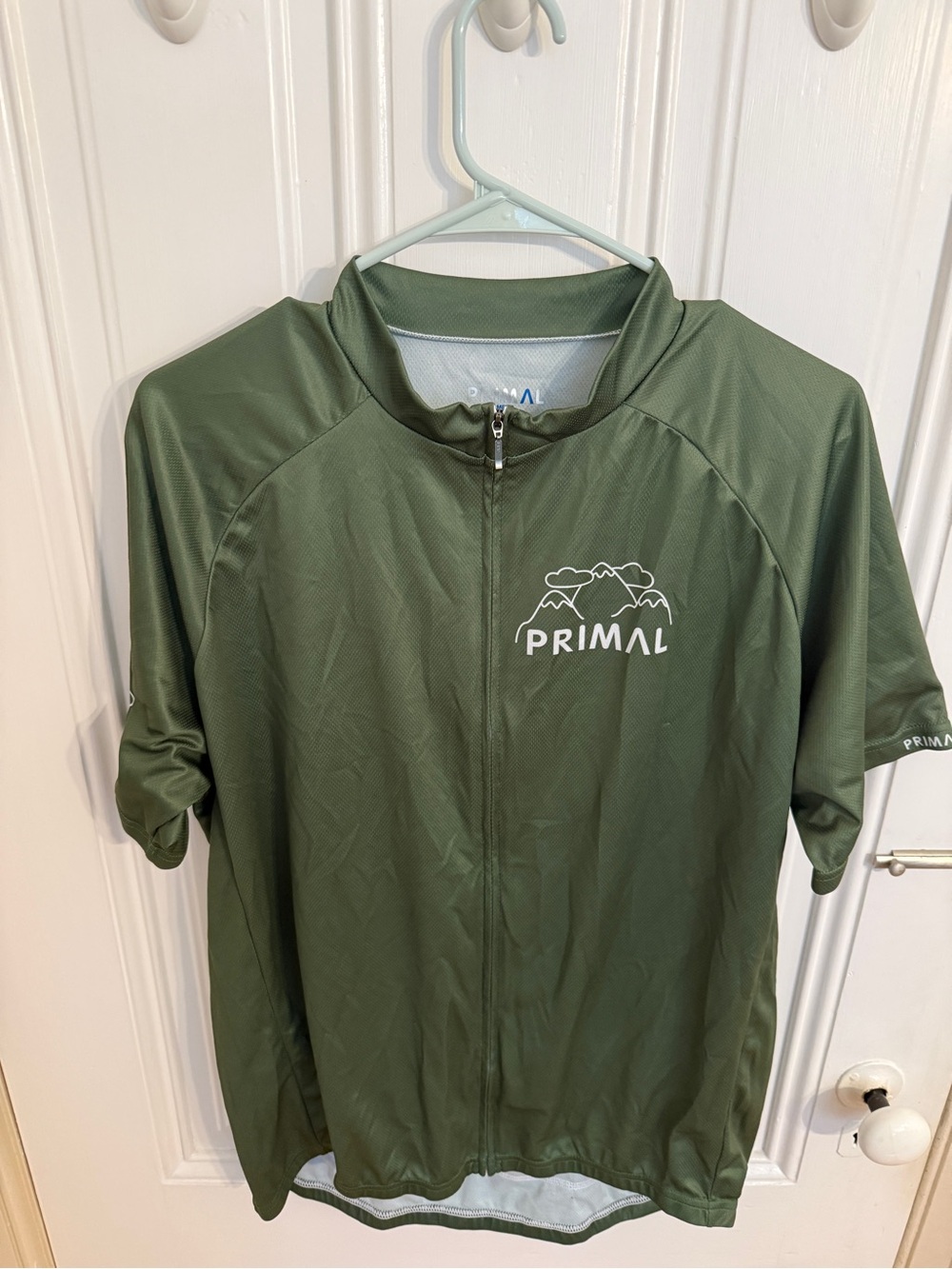 Primal Men’s Olive Green Cycling Jersey - Full Zip